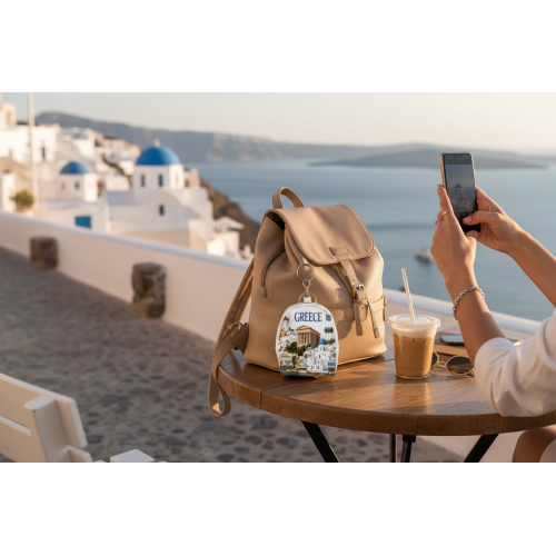 Σετ 12Χ -   Πορτοφόλι Souvenir μπρελόκ mini - PVC - Greece - 7*9*4.5cm - 871798