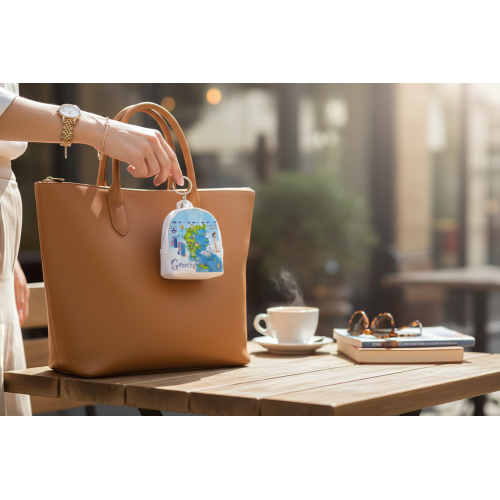 Σετ 12Χ -   Πορτοφόλι Souvenir μπρελόκ mini - PVC - Greece - 7*9*4.5cm - 871799