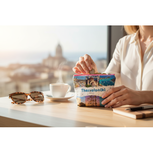 Σετ 12Χ -   Πορτοφόλι Souvenir μπρελόκ mini - PVC - Thessaloniki - 11*7*4cm - 871805
