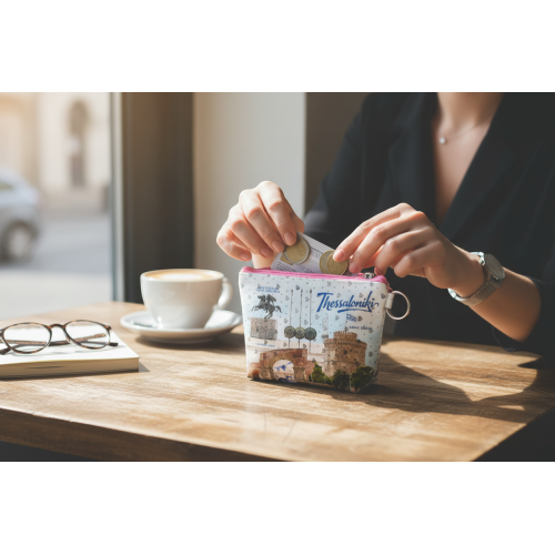 Σετ 12Χ -   Πορτοφόλι Souvenir μπρελόκ mini - PVC - Thessaloniki - 11*7*4cm - 871806