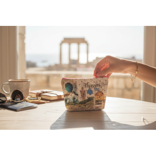 Σετ 12Χ -   Πορτοφόλι Souvenir μπρελόκ mini - PVC - Thassos - 11*7*4cm - 871815