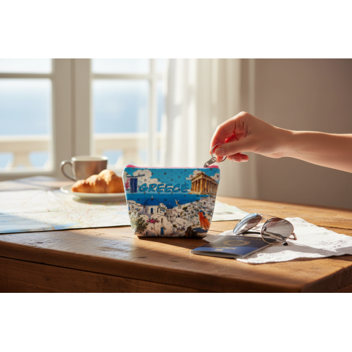 Σετ 12Χ -   Πορτοφόλι Souvenir μπρελόκ mini - PVC - Greece - 11*7*4cm - 871816