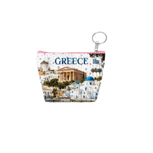 Σετ 12Χ -   Πορτοφόλι Souvenir μπρελόκ mini - PVC - Greece - 11*7*4cm - 871818