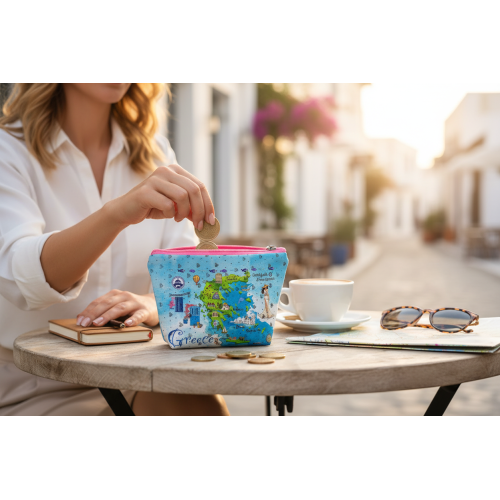 Σετ 12Χ -   Πορτοφόλι Souvenir μπρελόκ mini - PVC - Greece - 11*7*4cm - 871819