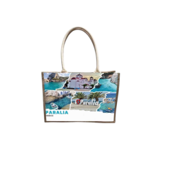 Τουριστική τσάντα λινή με κουμπί - Paralia - 36*25*16cm - 871889