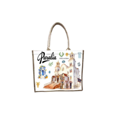 Τουριστική τσάντα λινή με φερμουάρ - Paralia - 40*34*19cm - 871910