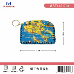 Πορτοφόλι Souvenir μπρελόκ - Σετ 10pcs - PVC - Chalkidiki - 14*9cm - 871742