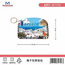 Πορτοφόλι Souvenir μπρελόκ - Σετ 10pcs - PVC - Greece - 14*9cm - 871756