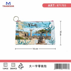 Πορτοφόλι Souvenir μπρελόκ - Σετ 10pcs - PVC - Chalkidiki - 16*10cm - 871703