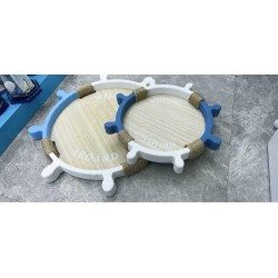 Σετ διακοσμητικοί δίσκοι Souvenir - Ναυτικό Τιμόνι - 2pcs - L2026-26B - 125555