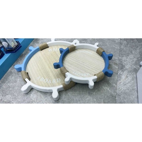 Σετ διακοσμητικοί δίσκοι Souvenir - Ναυτικό Τιμόνι - 2pcs - L2026-26B - 125555