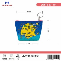 Πορτοφόλι Souvenir μπρελόκ mini - Σετ 10pcs - PVC - Thassos - 11*7*4cm - 871814