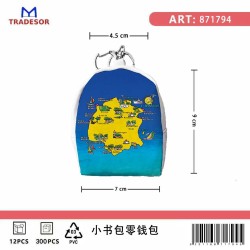 Πορτοφόλι Souvenir μπρελόκ mini - Σετ 10pcs - PVC - Thassos - 7*9*4.5cm - 871794