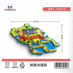 Τουριστικό μαγνητάκι Souvenir - Σετ 12pcs - Chalkidiki - 678579