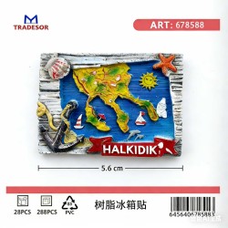 Τουριστικό μαγνητάκι Souvenir - Σετ 12pcs - Chalkidiki - 678588