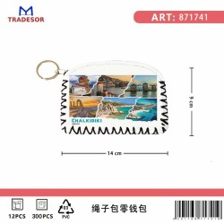 Πορτοφόλι Souvenir μπρελόκ - Σετ 10pcs - PVC - Chalkidiki - 14*9cm - 871741