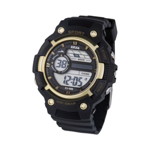 Ψηφιακό ρολόι χειρός - XJ-888 - 115165 - Black/Gold
