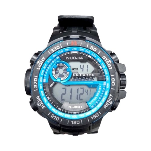 Ψηφιακό ρολόι χειρός - NJ801 - Nuojia - 115180 - Black/Light Blue