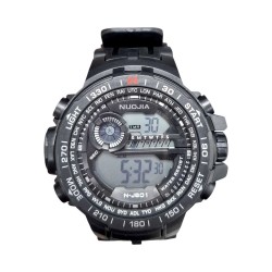 Ψηφιακό ρολόι χειρός - NJ801 - Nuojia - 115180 - Black/Black