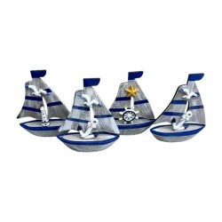 Διακοσμητικό Souvenir Καραβάκι - Σετ 8 τεμάχια - L2026-30ABCD - 125562
