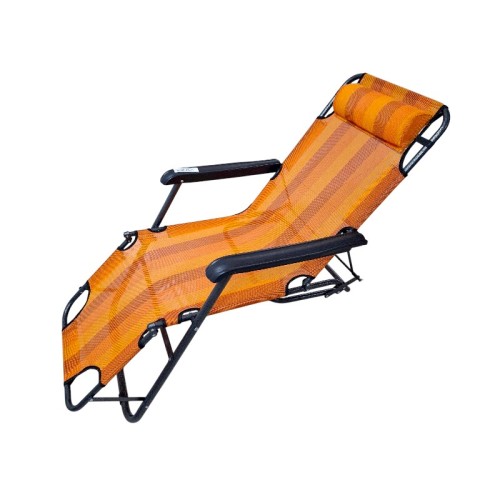 Πτυσσόμενη καρέκλα - ξαπλώστρα παραλίας - 1235 - 270935 - Orange