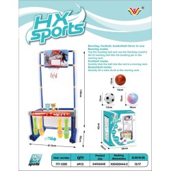 Αθλητικό παιχνίδι 3 in 1 - Bowling-Football-Basketball - 777-535E - 232358