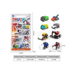 Σετ αυτοκινητάκια με Pull Back - 8pcs - 278-75 - 233158