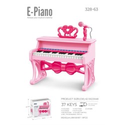 Παιδικό πιάνο mini με μικρόφωνο - 328-6337 - 233101 - Pink