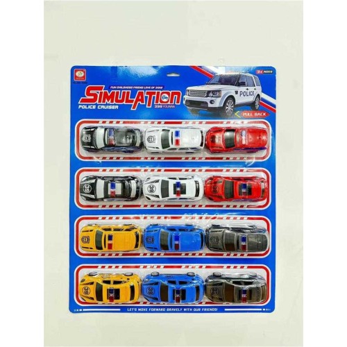 Σετ αυτοκινητάκια με Pull Back - 12pcs - 399-906B2 - 233146