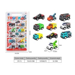 Σετ αυτοκινητάκια με Pull Back - 10pcs - 278-76 - 233157