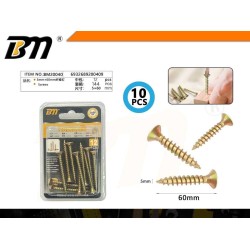 Ξυλόβιδες - 5mm×60mm - Σετ 12 πακέτα των 10 τεμαχίων - 200409