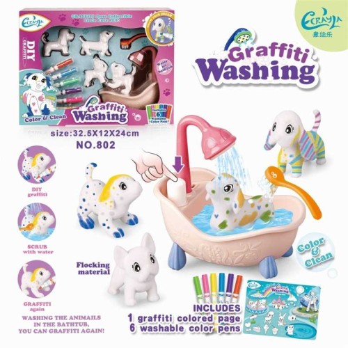 Σετ ζωγραφικής σε ζωάκια πλενόμενα - Graffiti Washing - 802 - 233328