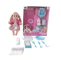 Σετ κούκλα μωρό με αξεσουάρ φροντίδας - 033-19214 - 232514