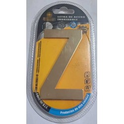 Αυτοκόλλητη μεταλλική πινακίδα γράμμα Z - 8cm - Σετ 12 τεμάχια - 204490