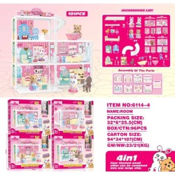 Κουκλόσπιτο mini με ζωάκια - 6114-4DIY - 233412