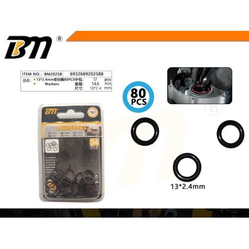 Ελαστικές ροδέλες στεγανοποίησης - 13mm*2.4mm - Σετ 12 πακέτα των 80 τεμαχίων - 202588