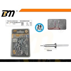 Πριτσίνια αλουμινίου - 4mm×10mm - Σετ 12 πακέτα των 26 τεμαχίων - 201062