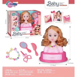 Κεφάλι κούκλας για χτένισμα & styling - 672-5B - 232416