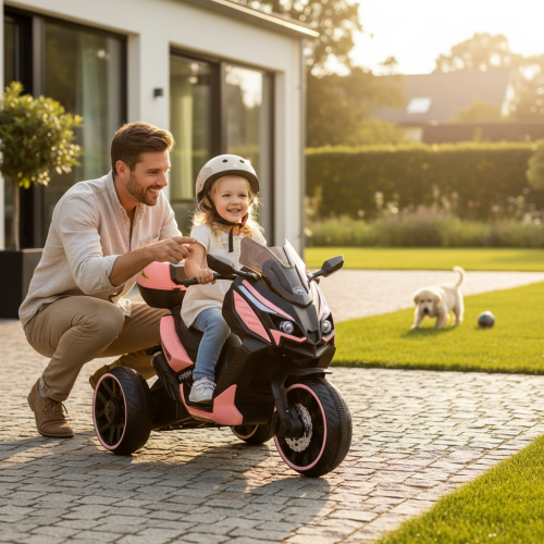 Παιδικό ηλεκτροκίνητο τρίκυκλο scooter - YH-029 - 101151 - Pink