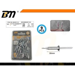 Πριτσίνια αλουμινίου - 4.8mm×30mm - Σετ 12 πακέτα των 9 τεμαχίων - 201161