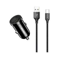 Φορτιστής αναπτήρα αυτοκινήτου Quick Charger με καλώδιο φόρτισης TypeC - C-826T - AWEI - 099691