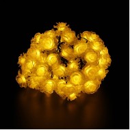 Ηλιακή γιρλάντα φωτισμού LED - Τριαντάφυλλο - 5m+1m - 20D - 152905 - Warm White