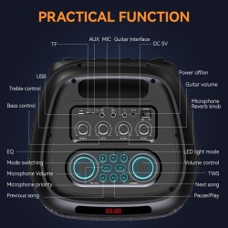 Φορητό ηχείο subwoofer με μικρόφωνο Karaoke - ZQS8280 - 160019