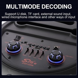 Φορητό ηχείο subwoofer με μικρόφωνο Karaoke - ZQS12206 - 160149