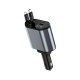 Φορτιστής αναπτήρα αυτοκινήτου Quick Charger με καλώδια φόρτισης TypeC - V7 - 210321