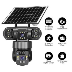 Ηλιακή κάμερα ασφαλείας IP τριπλή - 4G - Security Camera - Q20 - 020331