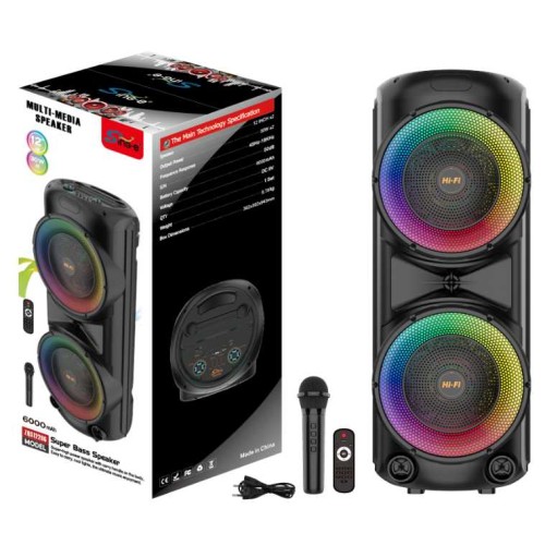 Φορητό ηχείο subwoofer με μικρόφωνο Karaoke - ZQS12206 - 160149