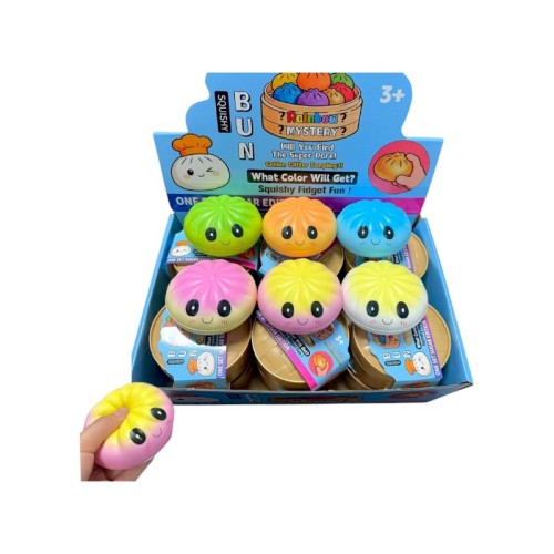 Παιχνίδι Squishy Dumpling Antistress φατσούλα - 8.5cm - Πακέτο 12 τεμαχίων - TEM4988 - 774988