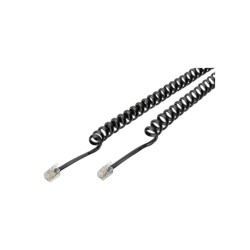 Καλώδιο γραμμής τηλεφώνου σπιράλ - 4P4C - 4m - 097060 - Black
