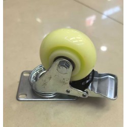 Ρόδα επίπλων περιστρεφόμενη με φρένο - 100mm - 1 τεμάχιo - PP - 228687